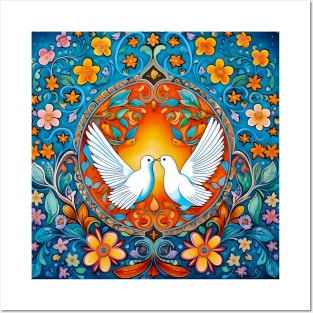 Peace and Harmony Doves Posters and Art